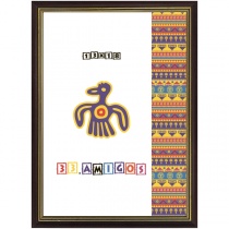 Рамка 130x180, темно-коричневая с золотом